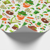 Fun St. Patrick's Day Pattern Cadeaupapier (Hoek)