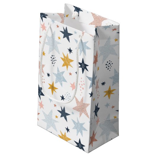 Fun Star Pattern Klein Cadeauzakje (Achterkant Gekanteld)
