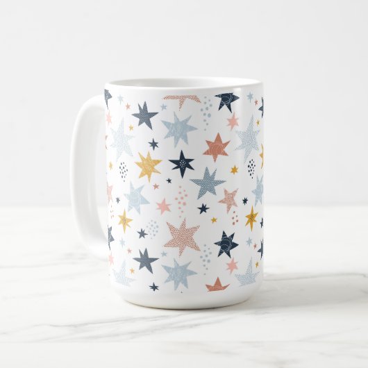 Fun Star Pattern Koffiemok (Voorkant links)