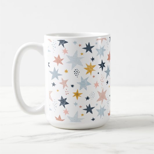Fun Star Pattern Koffiemok (Links)