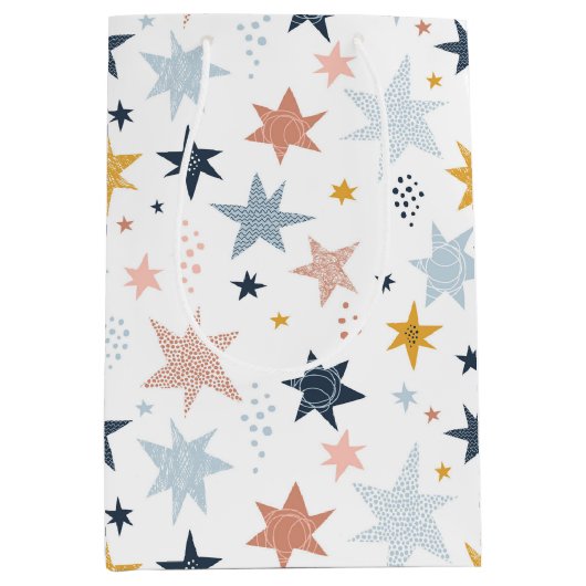 Fun Star Pattern Medium Cadeauzakje (Voorkant)