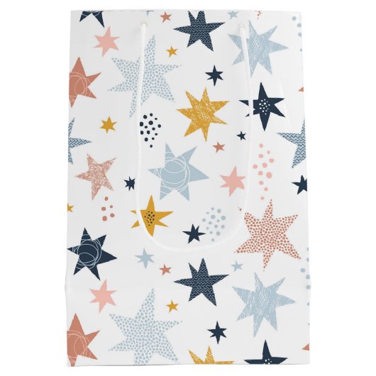 Fun Star Pattern Medium Cadeauzakje (Achterkant)