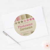 Fun Stars & Stripes Bookplate Sticker (Envelop)