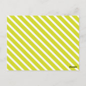 Fun Stripe Lime Green Flag Bunting Briefkaart (Achterkant)