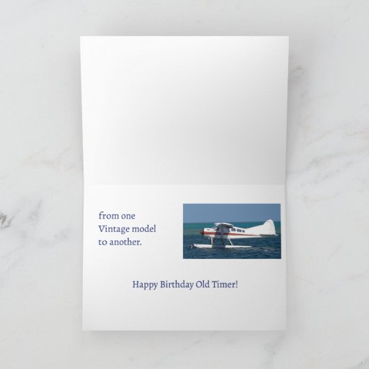 Fun Struik Plane van één  model 60th Kaart (Binnen)