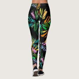 Fun Summer Colorful Exotic Pattern Leggings