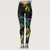 Fun Summer Colorful Exotic Pattern Leggings (Voorkant)