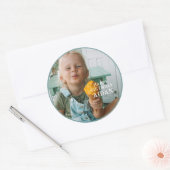 Fun Summer Ice Cream Photo Birthday Party  Ronde Sticker (Envelop)