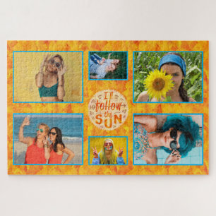 Fun Summer ik volg de Sun DIY 6 Photo Collage Legpuzzel