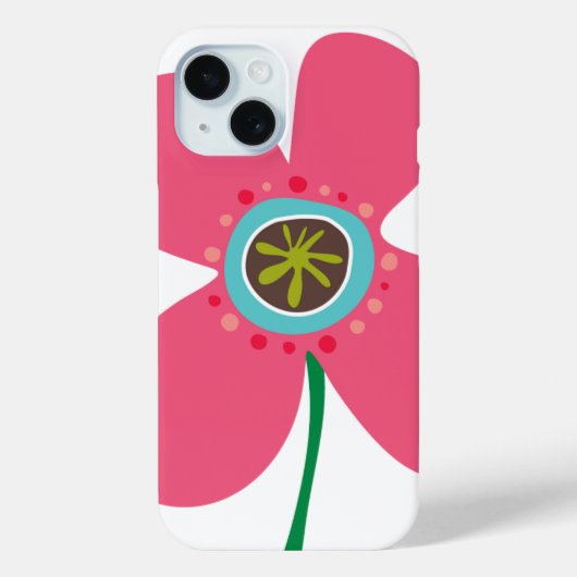 Fun Summer Pink Daisy Pop Flower Whimsical & Cute Case-Mate iPhone Case (Achterkant)