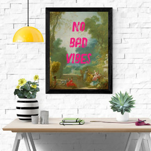 Fun Summer Pop Art No Bad Vibes Texte Poster