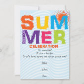 Fun Summer Solstice Invitation (Devant)