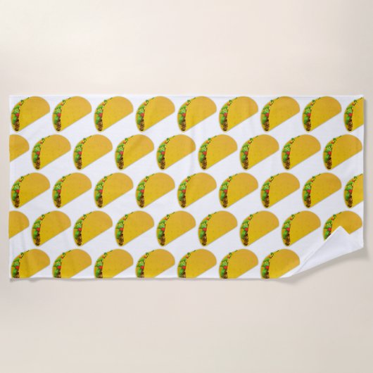 Fun Summer Taco Print Pattern Strandlaken (Voorkant)