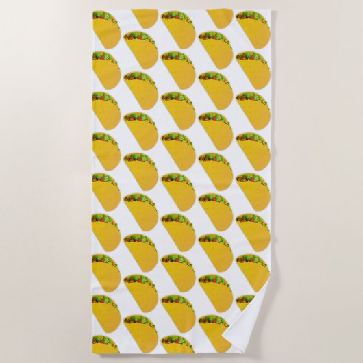 Fun Summer Taco Print Pattern Strandlaken (Voorkant)