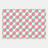 Fun Summer Watermelon Pink Green Fruit Inpakpapier Vel (Voorkant)