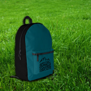 Fun Summit Wandelingen zwart blauw turquoise Rugza Bedrukte Rugzak