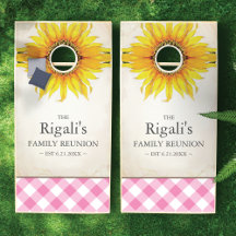 Fun Sunflower en Pink Gingham Family