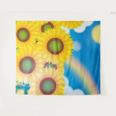 Fun Sunflower Photo Backdrop Tapestry Wandkleed (Voorkant (horizontaal))