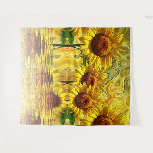 Fun Sunflower Photo Backdrop Tapestry Wandkleed (Voorkant (horizontaal))