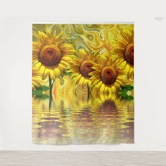 Fun Sunflower Photo Backdrop Tapestry Wandkleed (Voorkant)