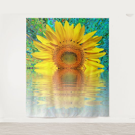 Fun Sunflower Photo Backdrop Tapestry Wandkleed (Voorkant)