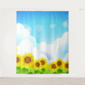 Fun Sunflower Photo Backdrop Tapestry Wandkleed (Voorkant)