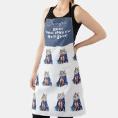 Fun Super Hero Chat Tout-En-Tout Imprimer Tablier (Insitu)