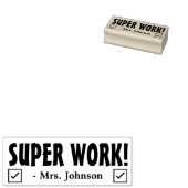Fun "SUPER WORK!" Bevestiging Rubberstempel (Gestempeld)