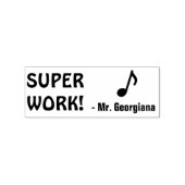 Fun "SUPER WORK !" Marquage du tampon en caoutchou (Impression)