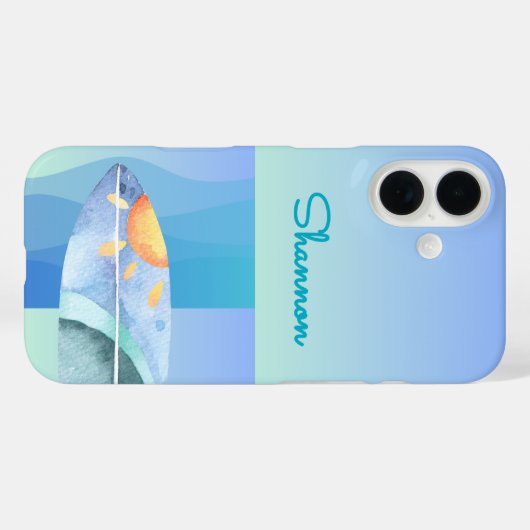 Fun Surfer fille coque iphone (Verso (horizontal))