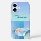 Fun Surfer meisje iPhone Case (Achterkant)