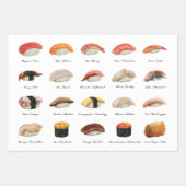 Fun Sushi Chart Trio Inpakpapier Vel (Voorkant)