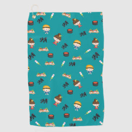 Fun Sushi Pattern Golfhanddoek