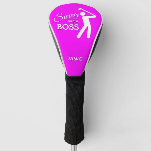 Fun SWIFT ZOALS EEN BSS Pink Monogram DRIVER Golfheadcover (Voorkant)
