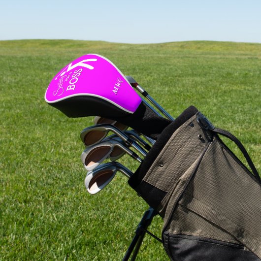 Fun SWIFT ZOALS EEN BSS Pink Monogram DRIVER Golfheadcover (Insitu)