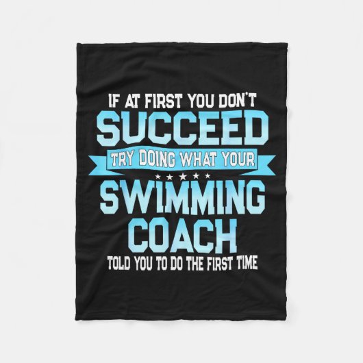 Fun Swimming Coach Meme - Funny Swimmer Saying  Fleece Deken (Voorkant)