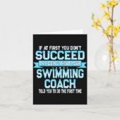 Fun Swimming Coach Meme - Funny Swimmer Saying Kaart (Gele Bloem)