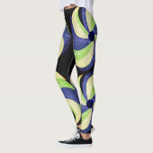 Fun Swirl Design Leggings - blauw (Links)
