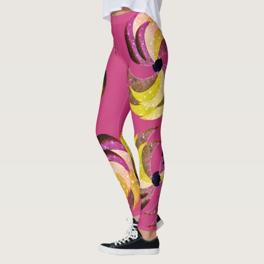 Fun Swirl Design leggings - Roze (Links)