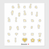 Fun Swirly Gold Font Alphabet Stickers Letters (Vel)