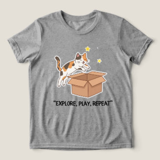 Fun T-shirt met springende kat voor jongens