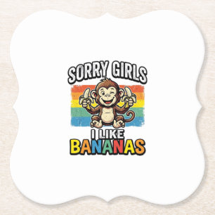 Fun T-shirt-ontwerp met vintage gravure van banaan Kartonnen Onderzetters