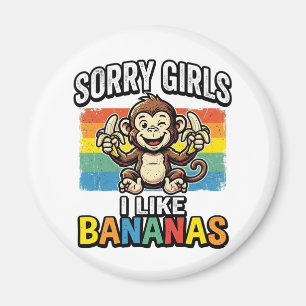 Fun T-shirt-ontwerp met vintage gravure van banaan Magneet