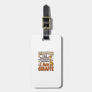 Fun T-shirt-ontwerp met vintage-gravure voor giraf Bagagelabel