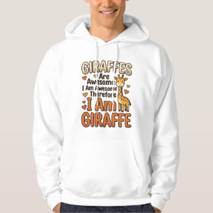 Fun T-shirt-ontwerp met vintage-gravure voor giraf Hoodie