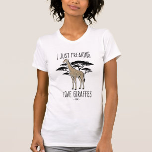 Fun T-shirt-ontwerp met vintage-gravure voor giraf T-shirt