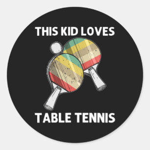 Fun Table Tennis For Kids Girls Ping Pong Ball Tea Ronde Sticker