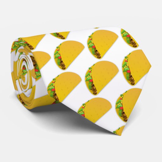 Fun Taco Pattern Stropdas (Opgerold)