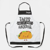 Fun Tacos is m'n geestesdier grappig Schort (Voorkant)