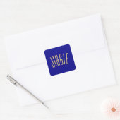 Fun Tall Whimsical JINGLE Text. Vierkante Sticker (Envelop)